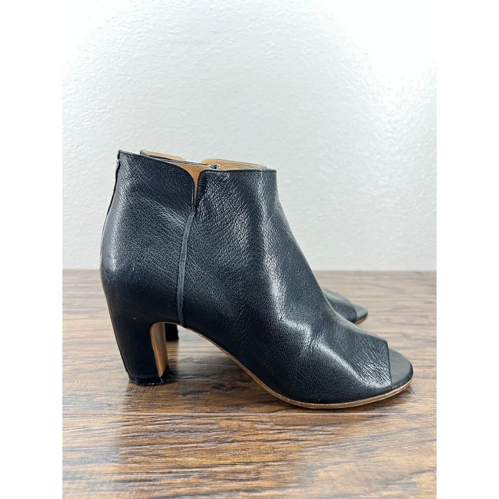 Maison Martin Margiela Women's 35.5 US 5.5 Leather Open Toe Peep Ankle Boots
